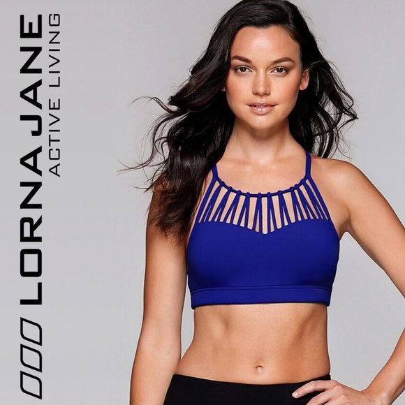 Lorna Jane Other - Lorna Jane Fortune Strappy Caged Sports Bra in Magnetic Blue